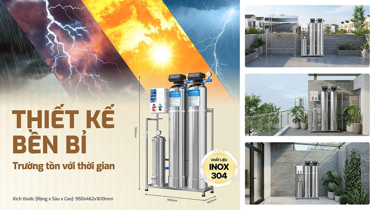 Máy lọc nước tổng đầu nguồn Karofi KTF - 332